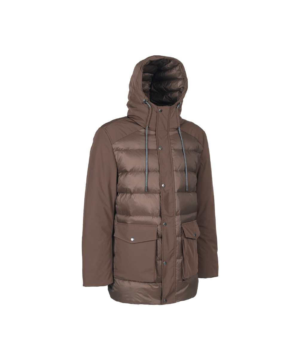 Men s Classic Down Jacket with Mix Shell Fabric Universal Traveller