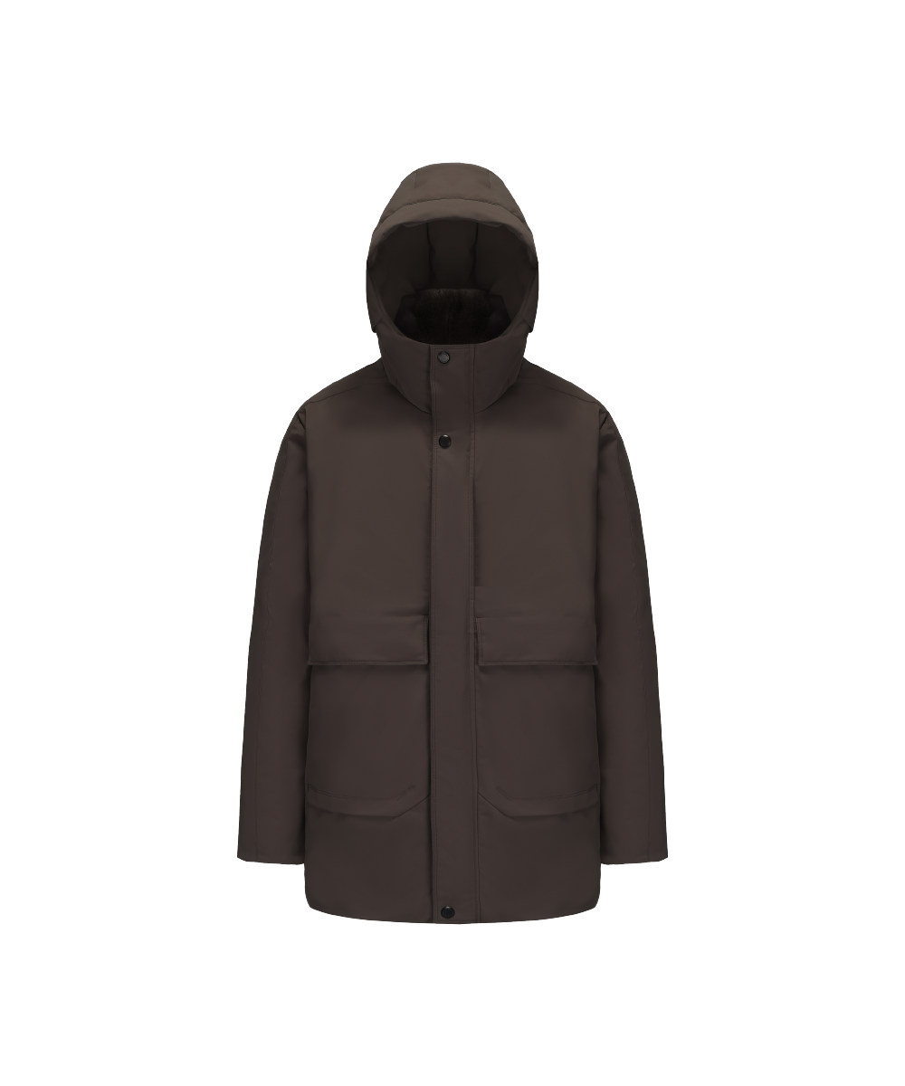 Men's Genuine Rabbit Fur Collar Goose Down Jacket – Universal