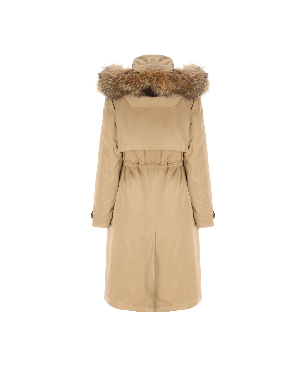 Women's Mystic Ulti Goose Down Jacket with Genuine Racoon Fur