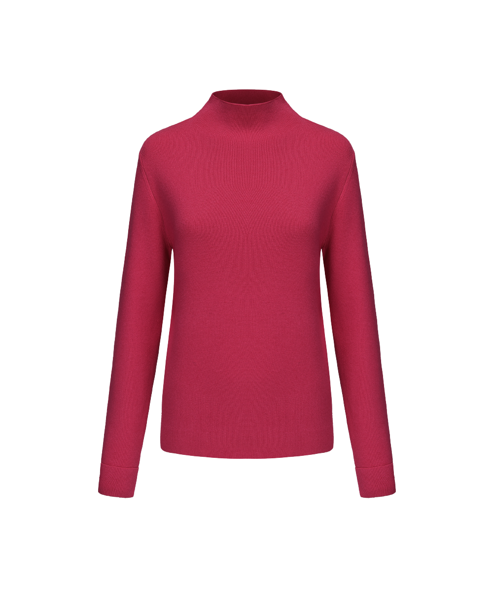 Women's Mock Neck Knitted Sweater